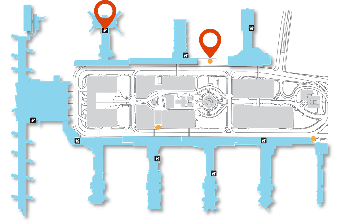 LAX Terminal 3 Animal Relief Map