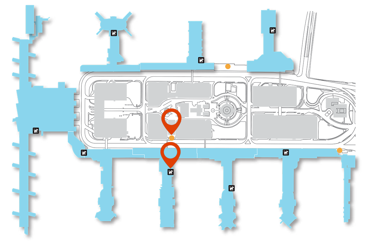 LAX Terminal 5 Animal Relief Map